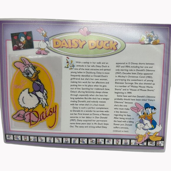 Willabee & Ward Disney Daisy Duck 1940 Collectible Patch & Fact Card - Picture 1 of 4